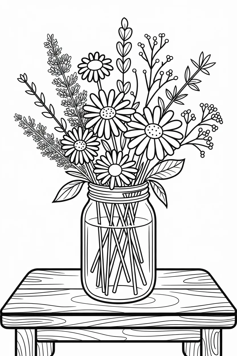 wildflowers coloring pages