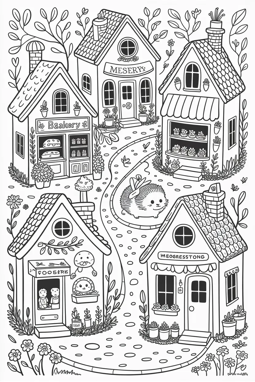 cute Miniature animal coloring pages free printable