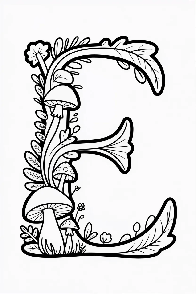 Alphabet Letter E Coloring Pages
