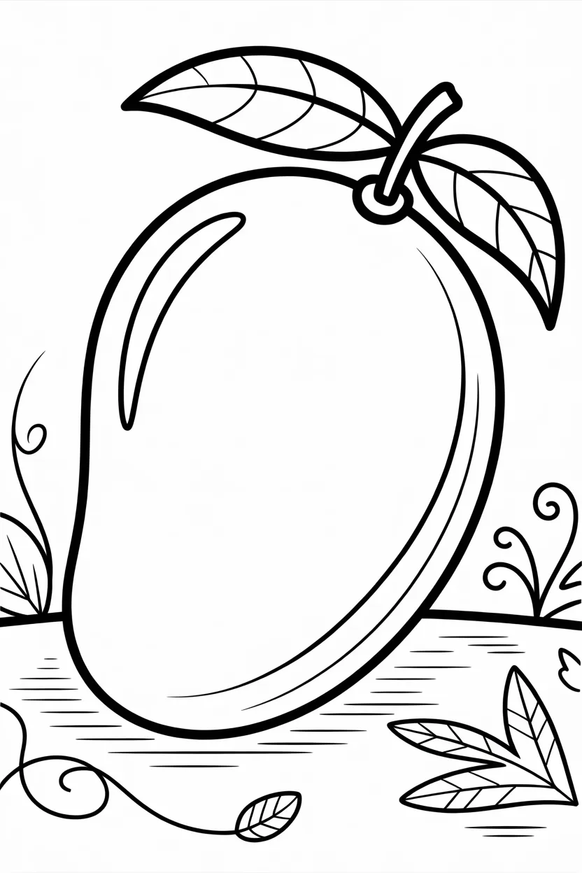 5 Mango coloring pages free printable