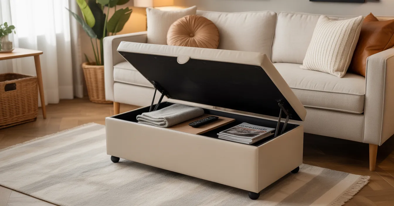 How Can a Storage Ottoman Transform Your Living Room Organization?