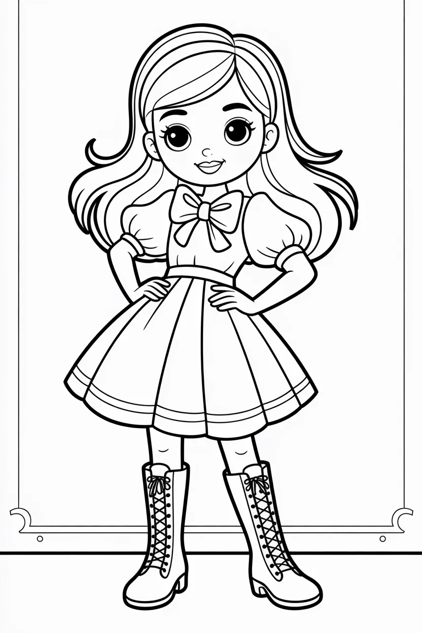 Cute Fashion Girl Coloring Pages Free Printable