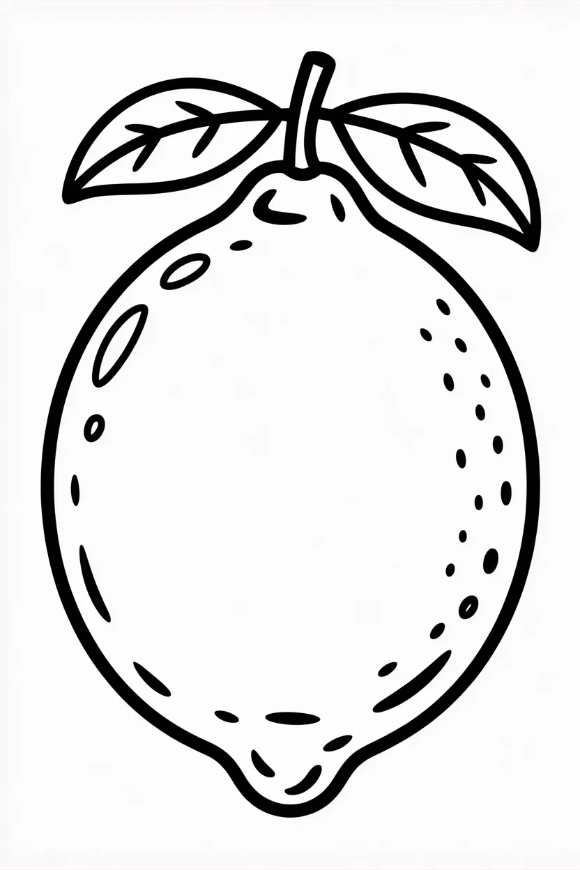 5 Lemon coloring pages free printable