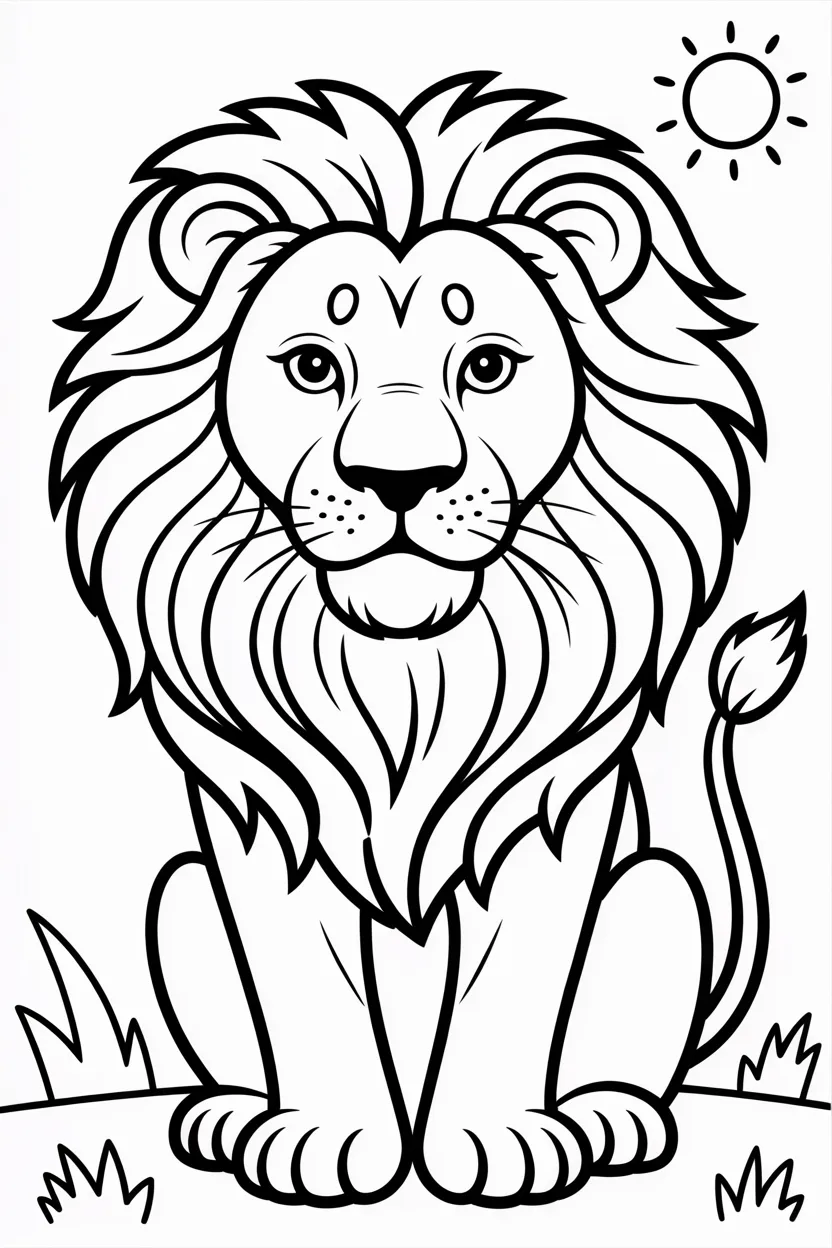 5 Lion coloring pages free printable