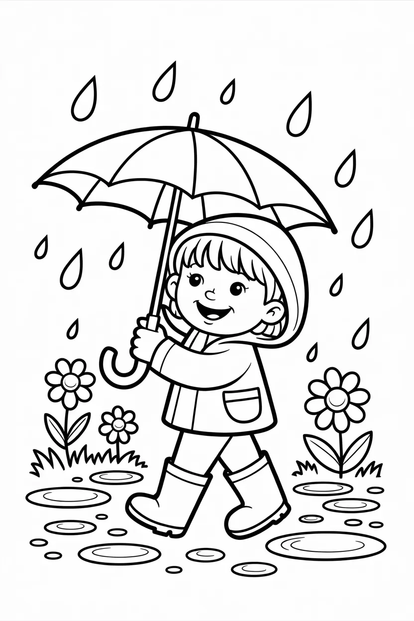 5 Spring coloring pages free printable