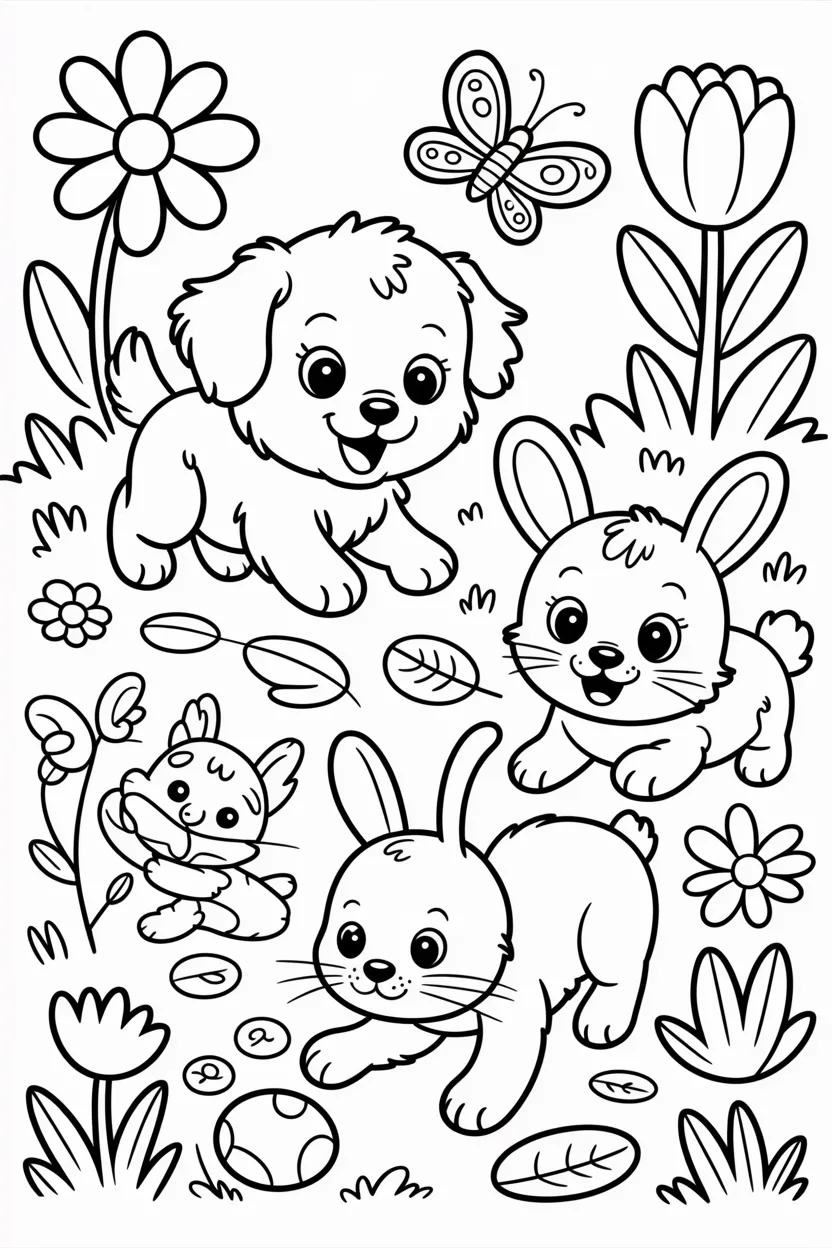 cute baby animals coloring pages free printable