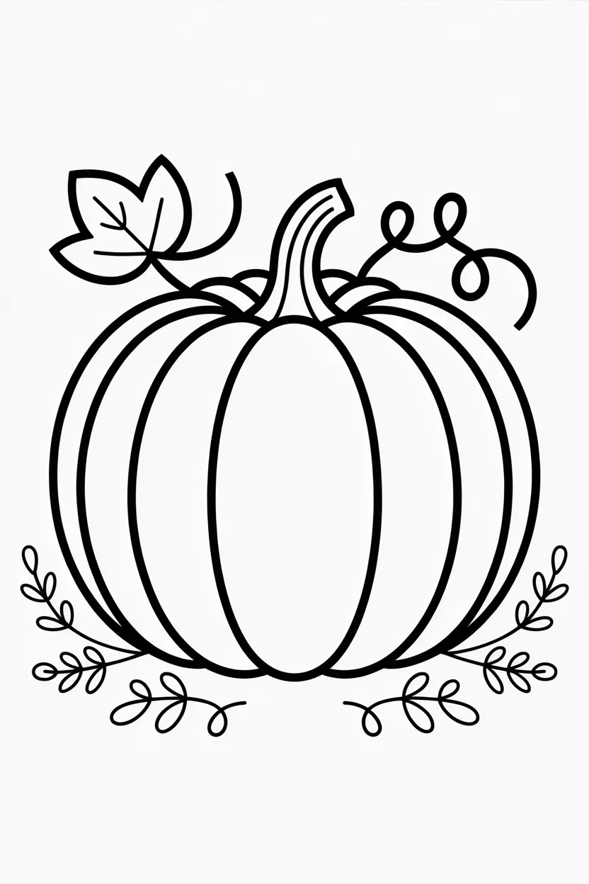5 Pumpkin coloring pages free printable