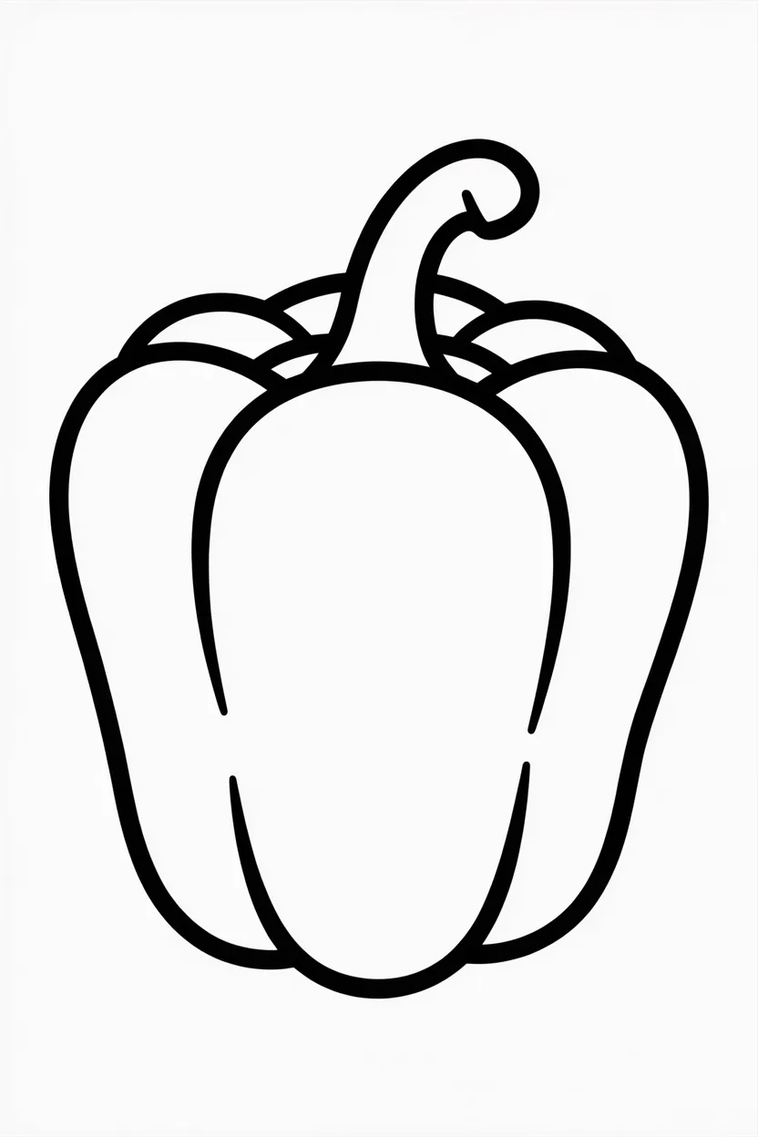 6 Capsicum coloring pages free printable 