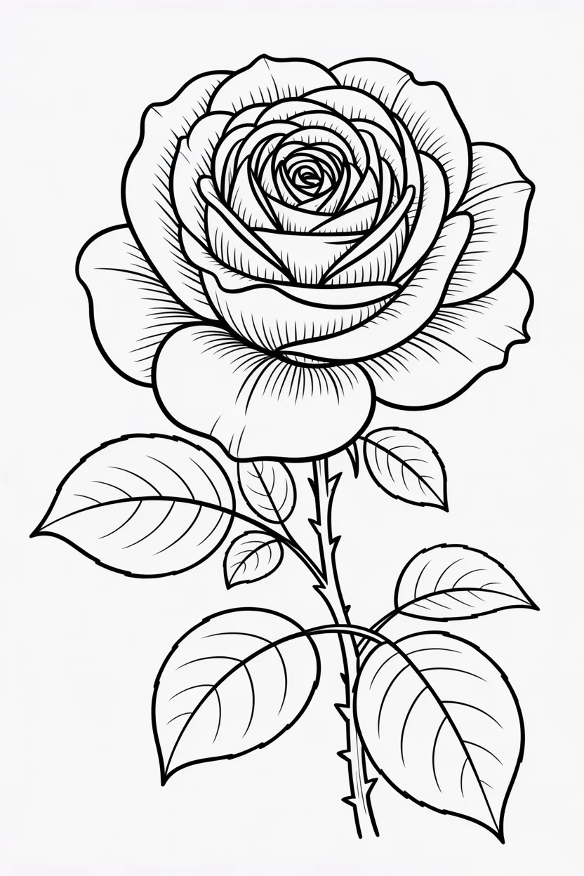 rose flower coloring pages free printable