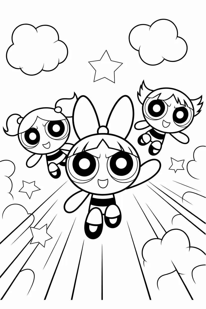 powerpuff girls coloring pages free printable