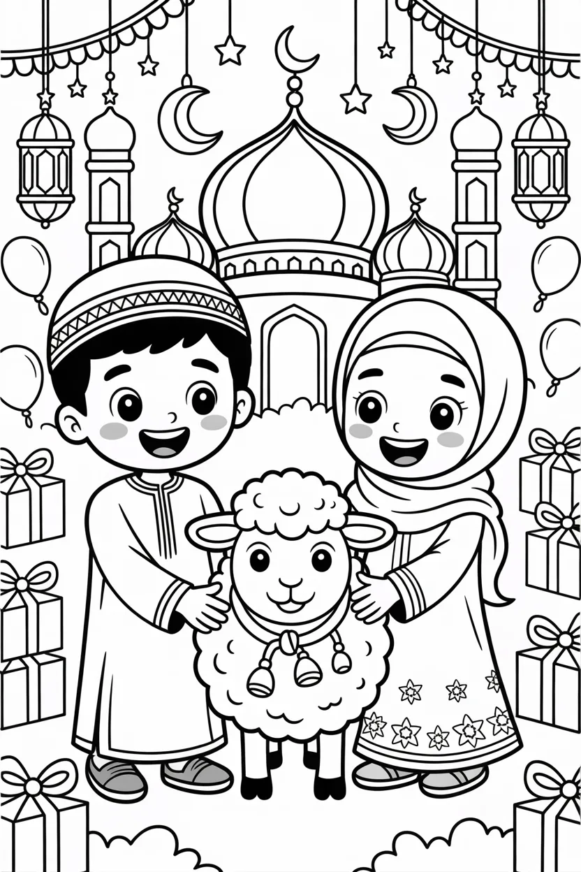5 Eid ul Adha Coloring Pages Free Printable