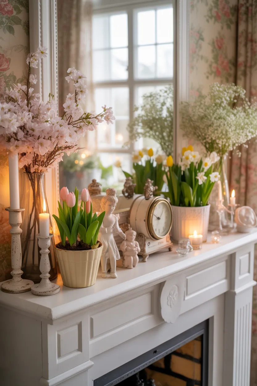 Spring Mantle Decor Ideas