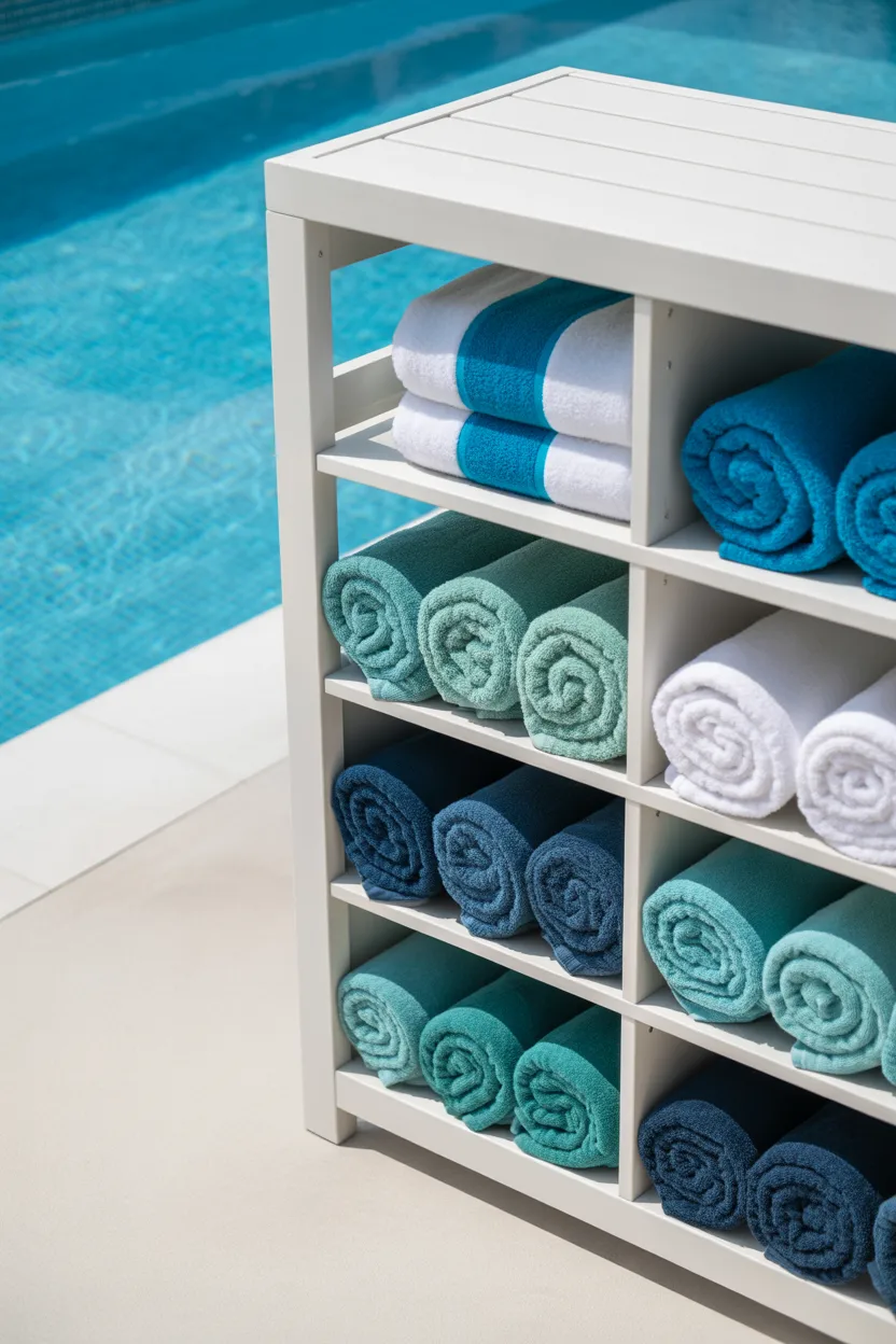 Pool Towel Rack Ideas