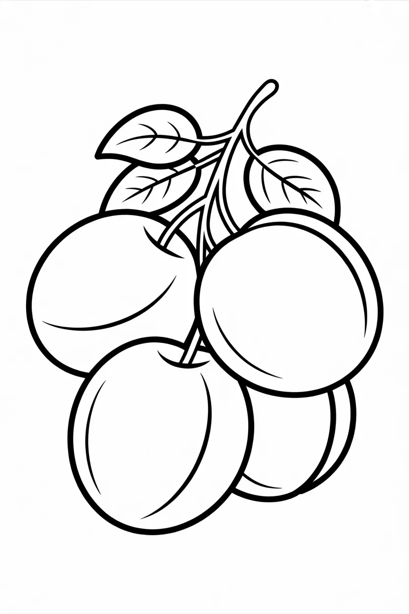 5 Apricot coloring pages free printable
