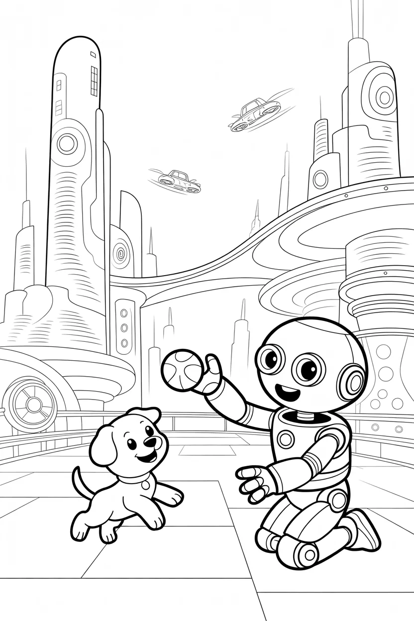 Robot coloring pages free printable