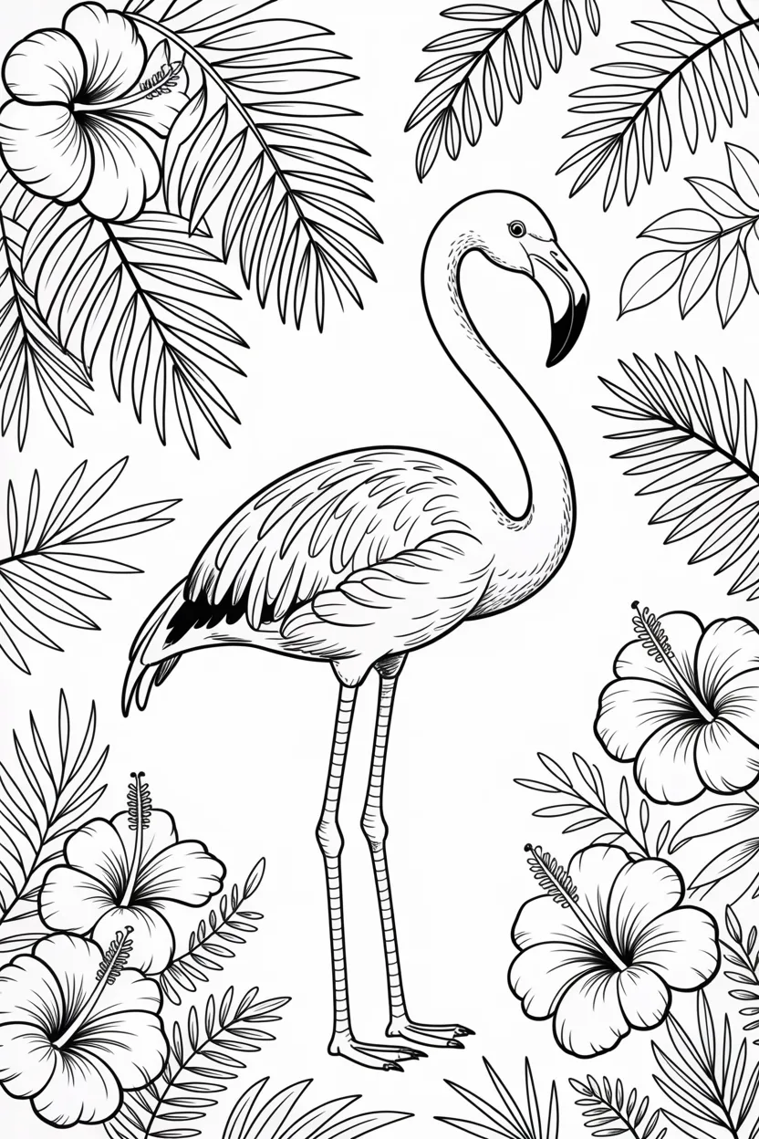 flamingo coloring pages free printable