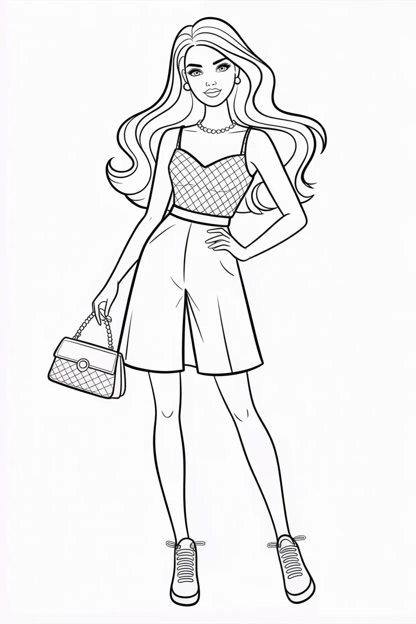fashion girl coloring pages free printable