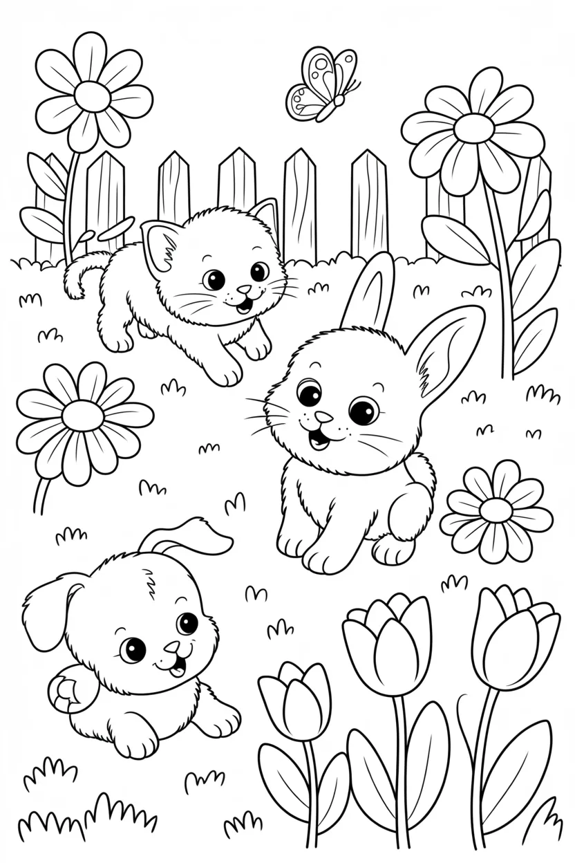 cute baby animals coloring pages free printable