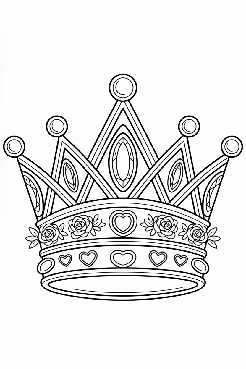 Royal crown coloring pages free printable
