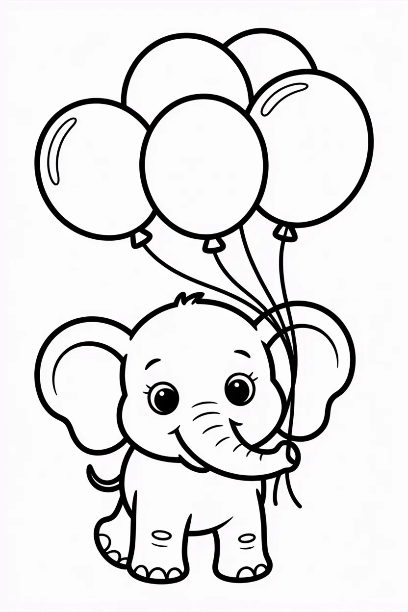cute elephant coloring pages free printable