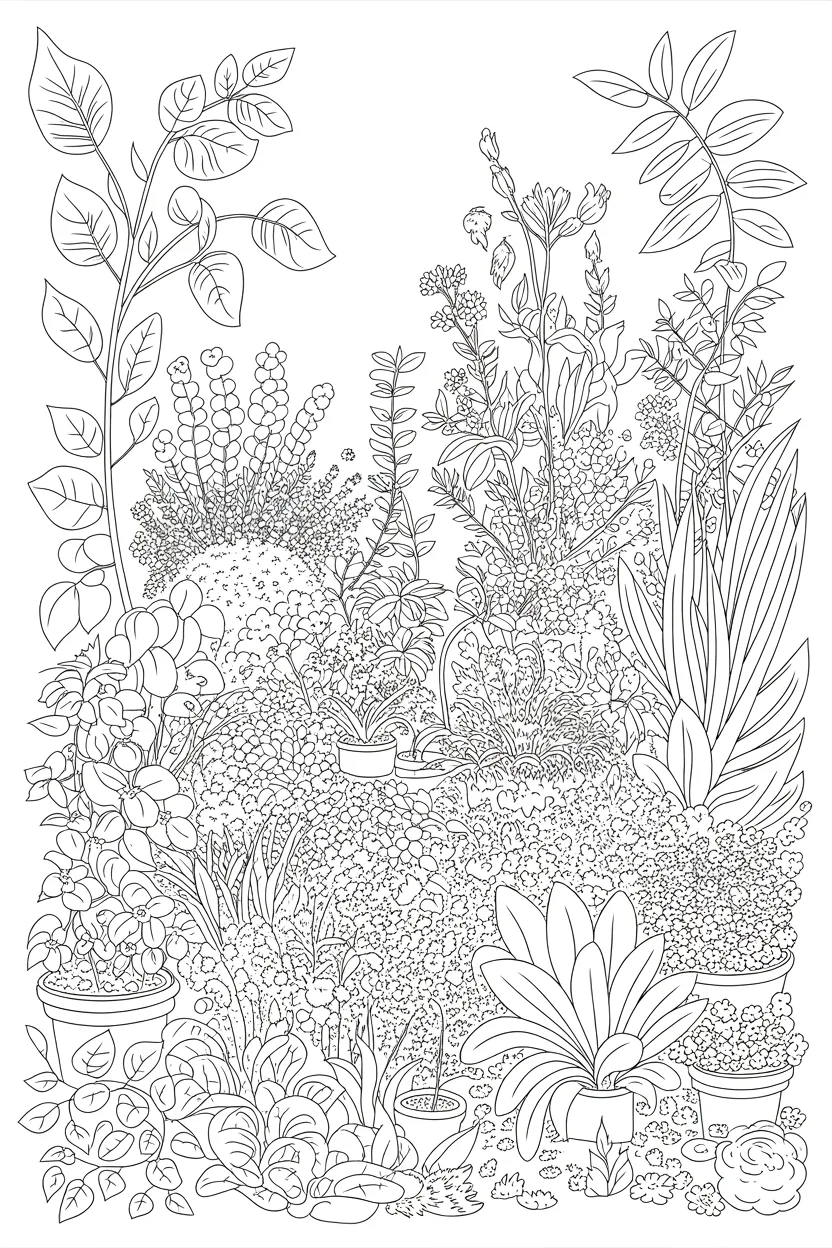 Plants coloring pages