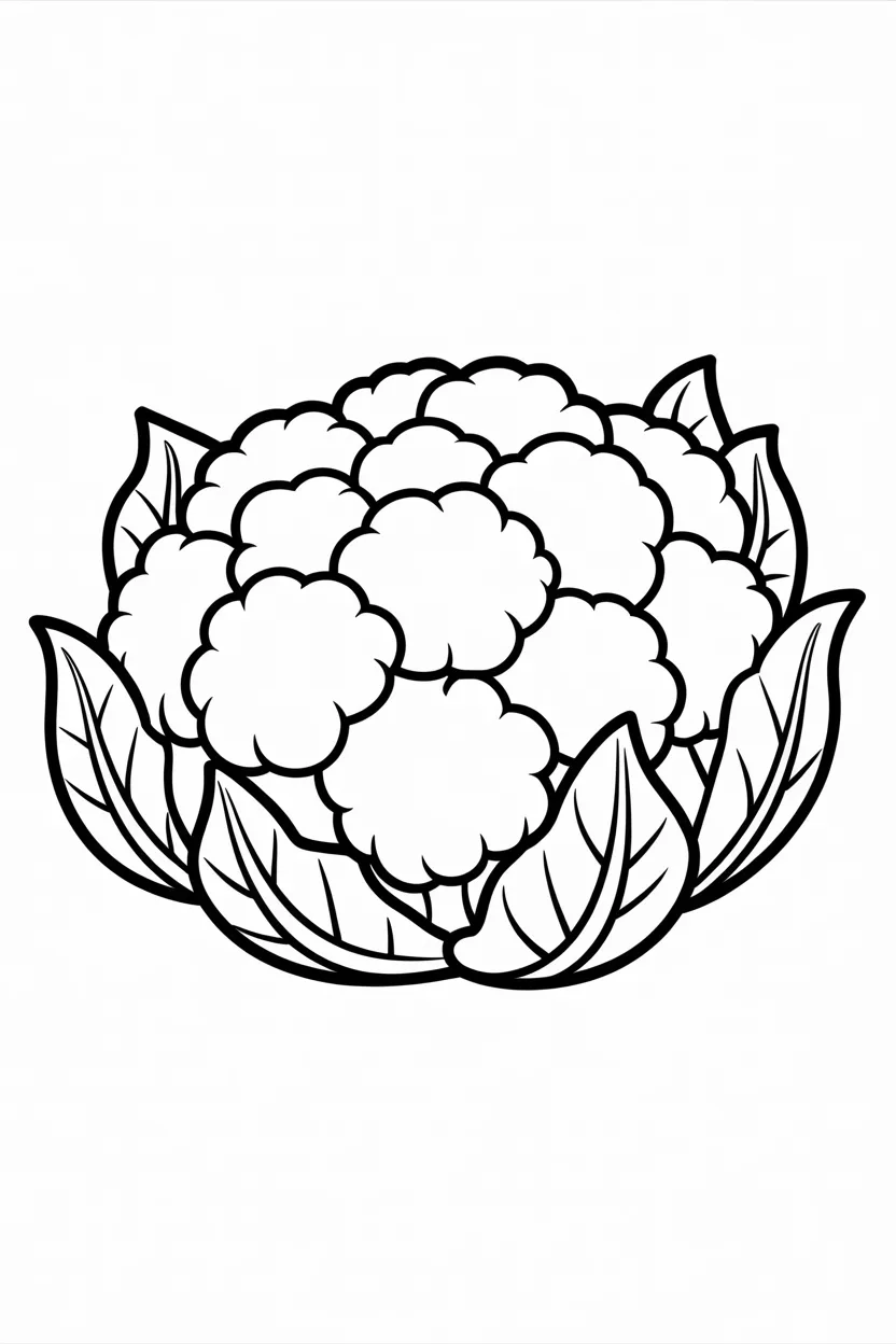 5 Cauliflower coloring pages free printable