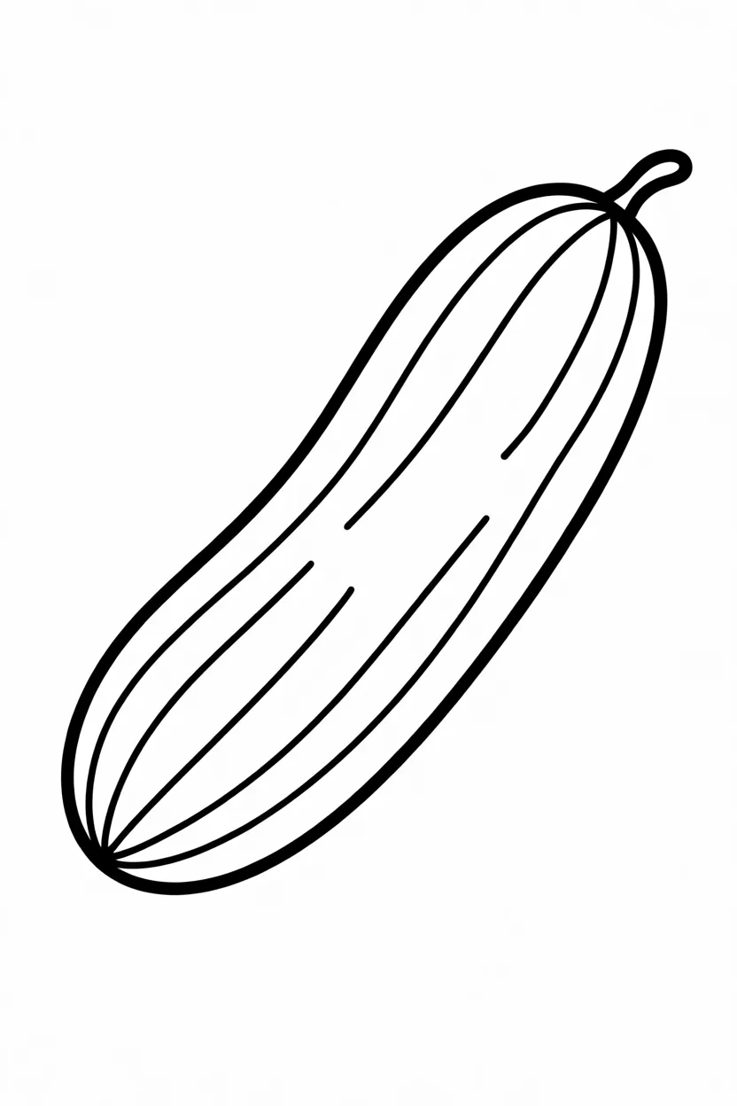 5 Cucumber coloring pages free printable