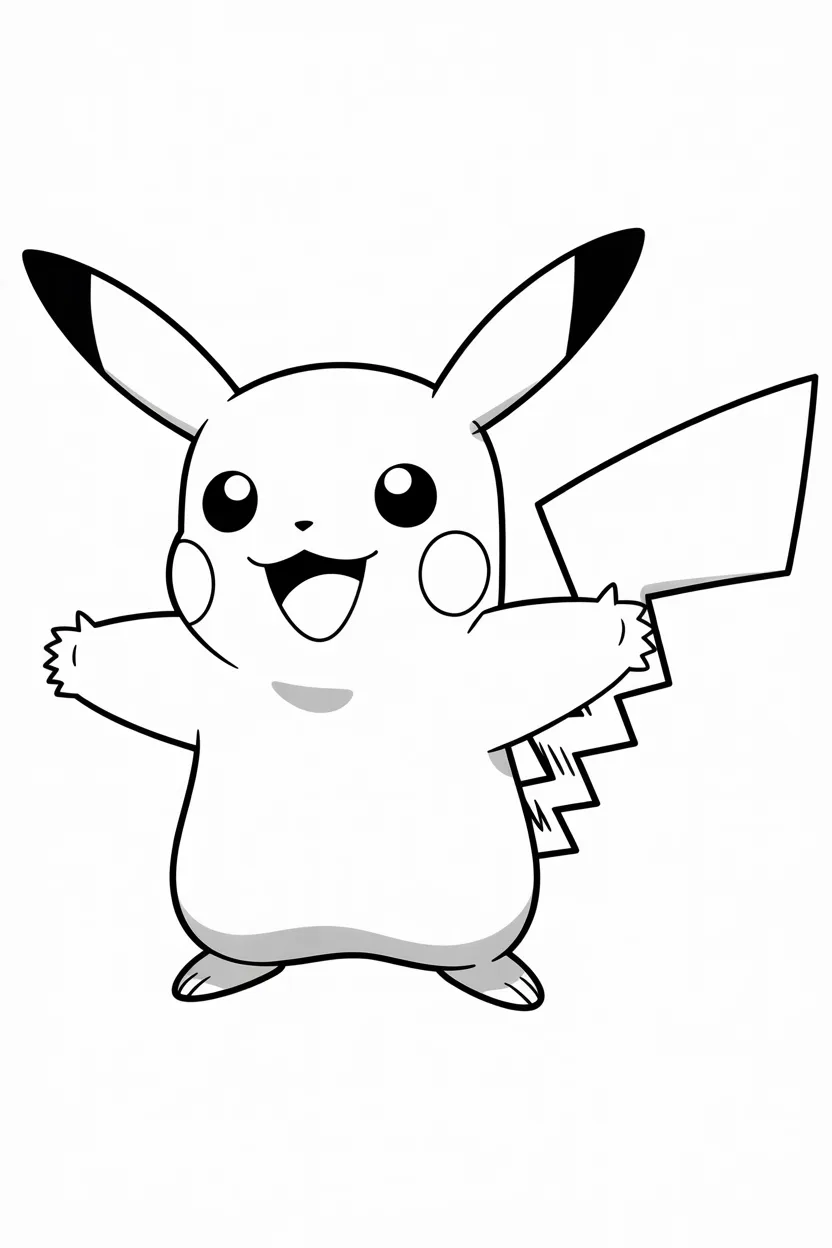 Pikachu Coloring Pages Free Printable