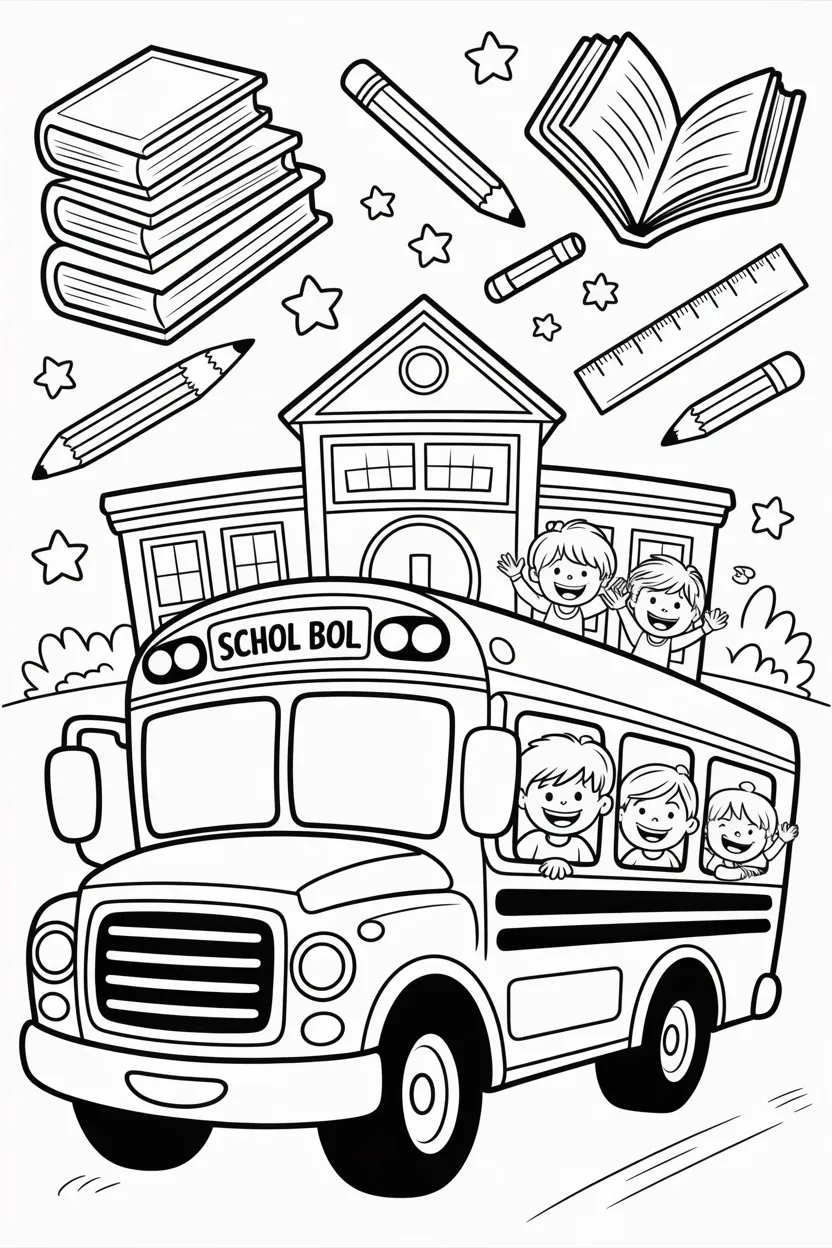 Back to School Coloring Pages Free Printable for Kids