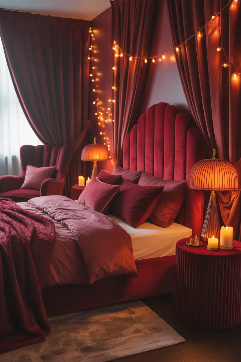 Cherry Red Bedroom Ideas