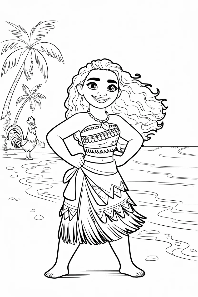 Moana coloring pages free printable