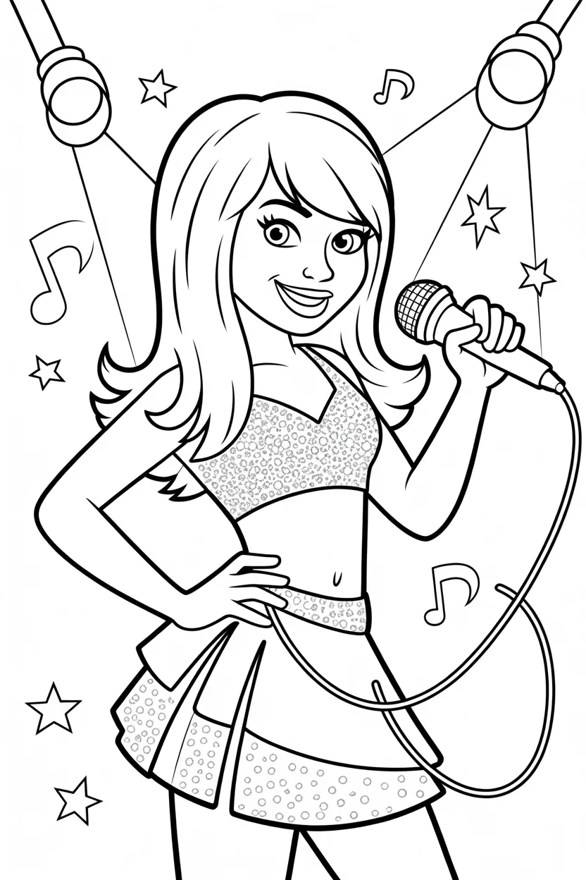 4 Hannah Montana coloring pages free printable