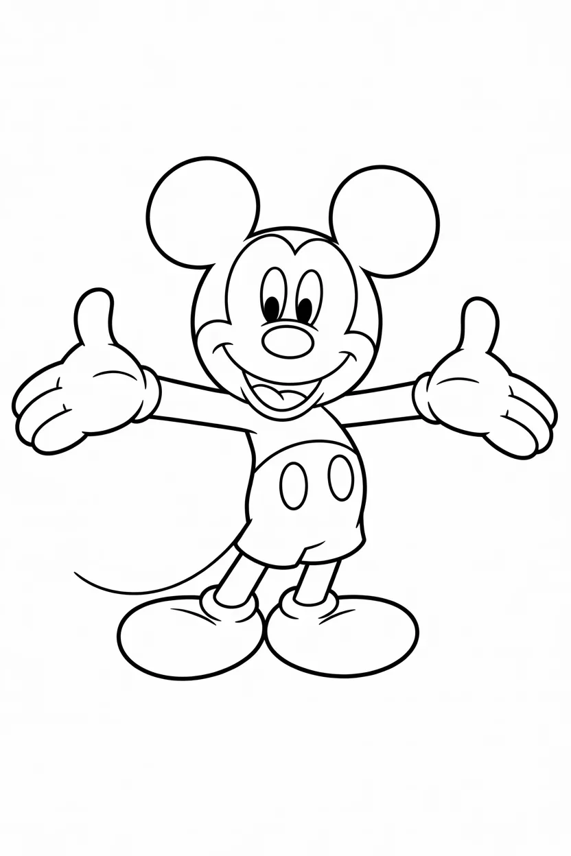 4 Mickey Mouse coloring pages free printable