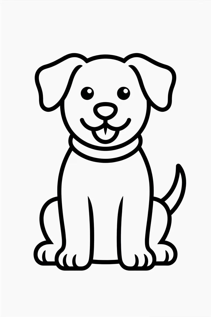 5 Cute Dog coloring pages free printable
