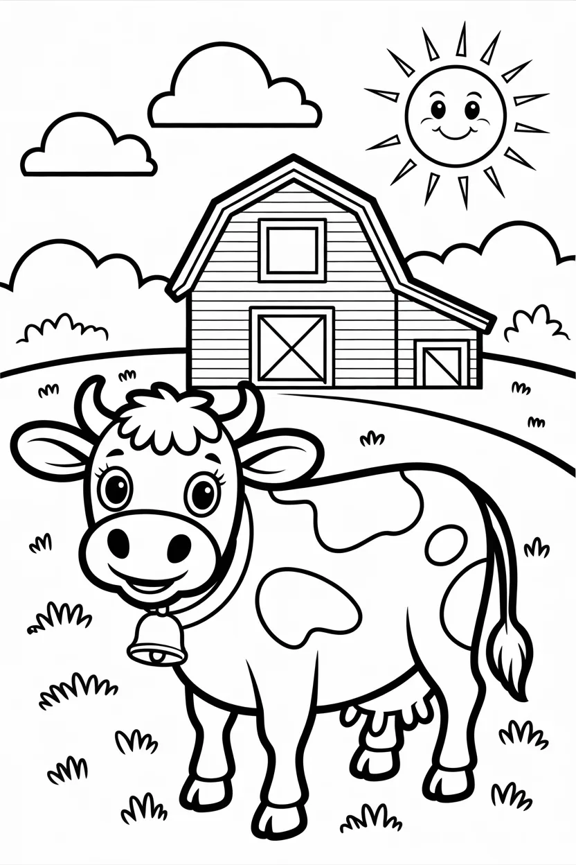 adorable cow coloring pages free printable
