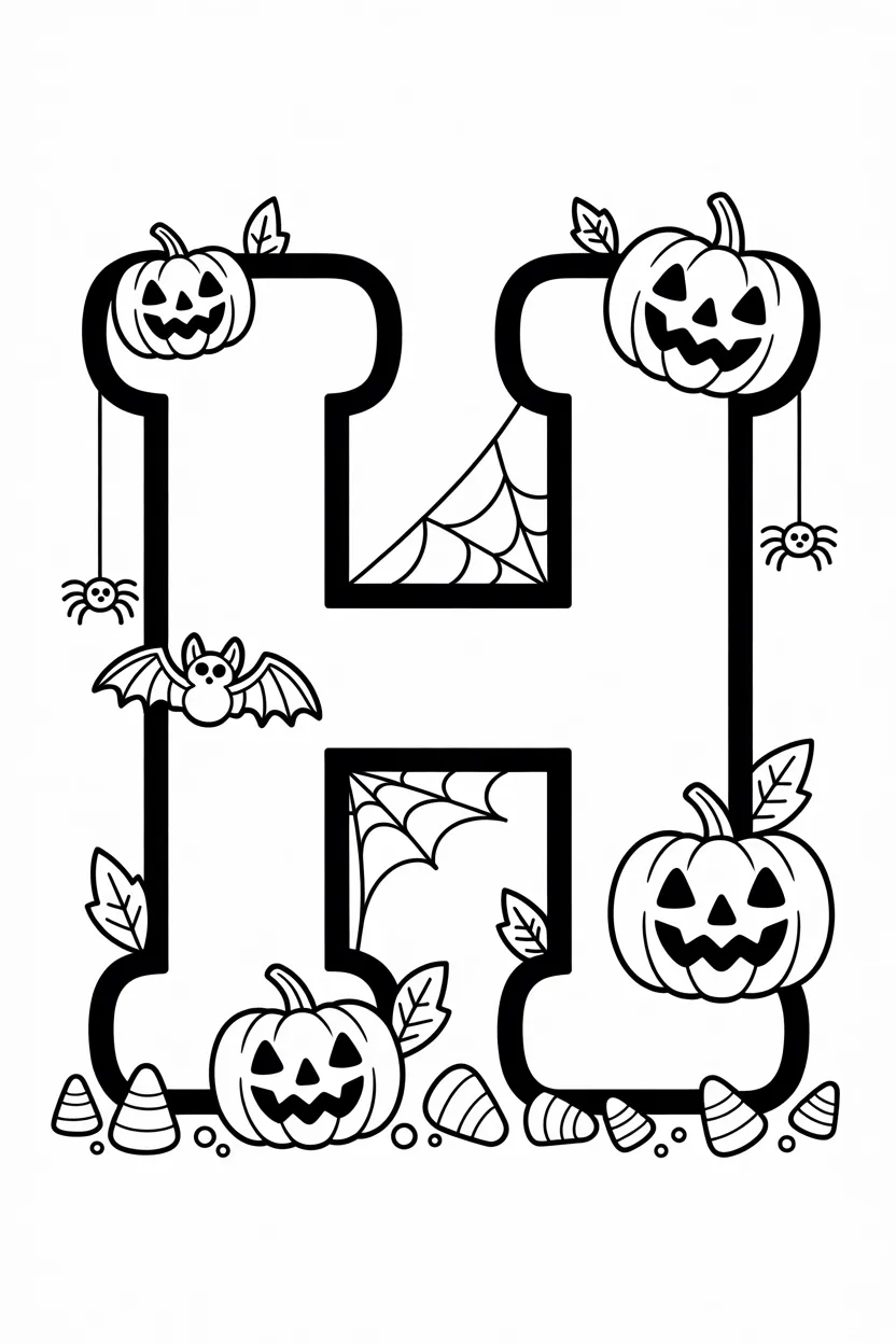 alphabet letter H coloring pages free printable