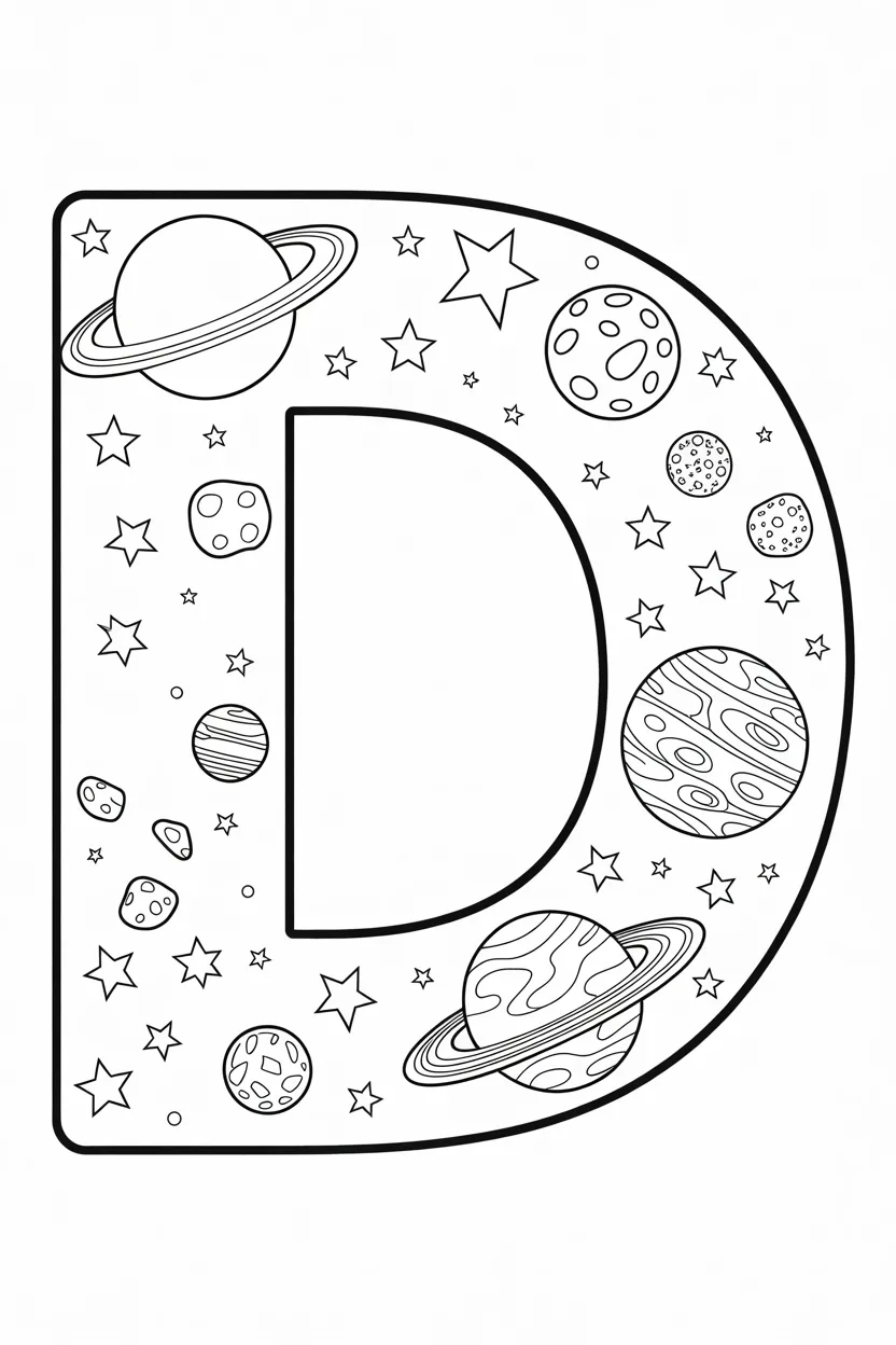 alphabet letter D coloring pages free printable