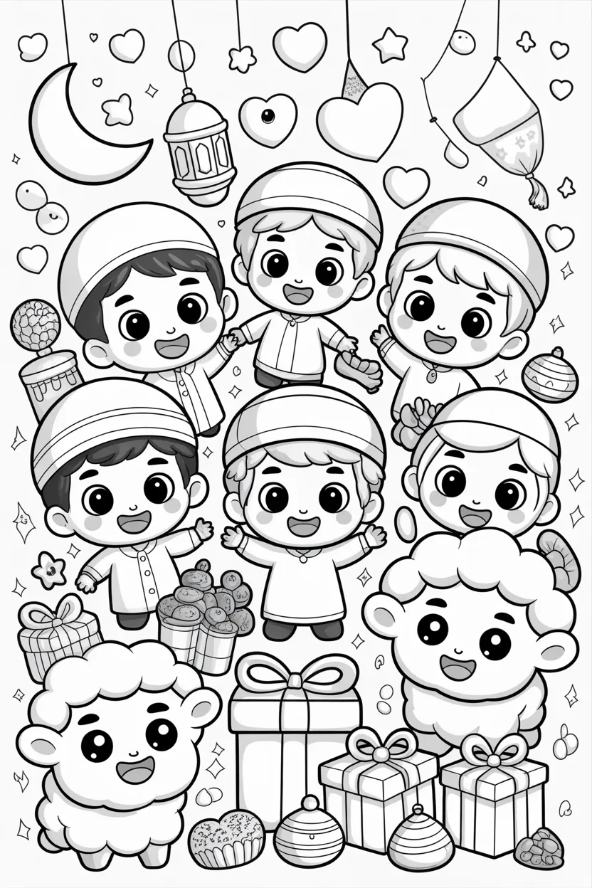 5 Eid ul Adha coloring pages free printable