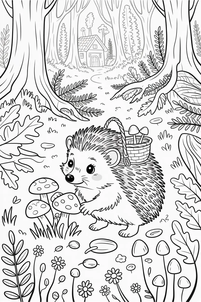cute hedgehog coloring pages free printable