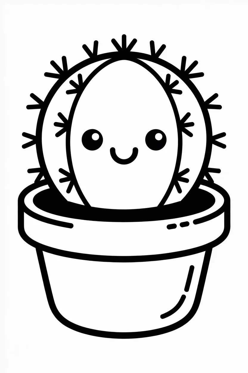 cactus coloring pages free printable