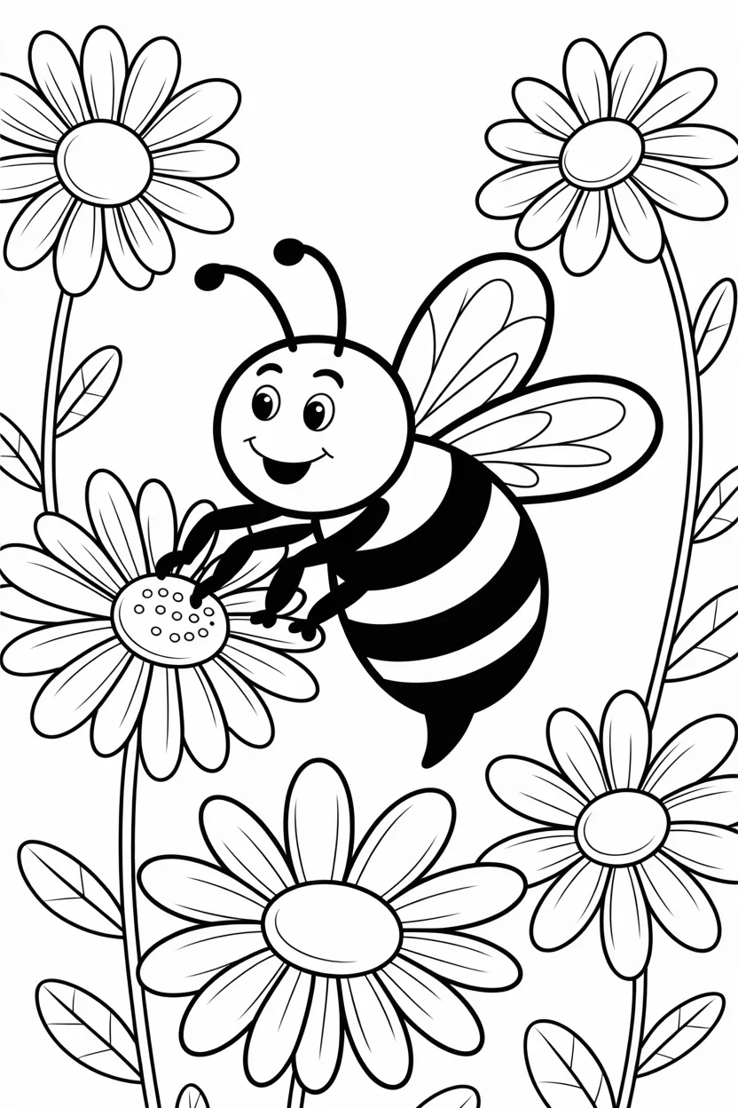 5 Honeybee coloring pages free printable