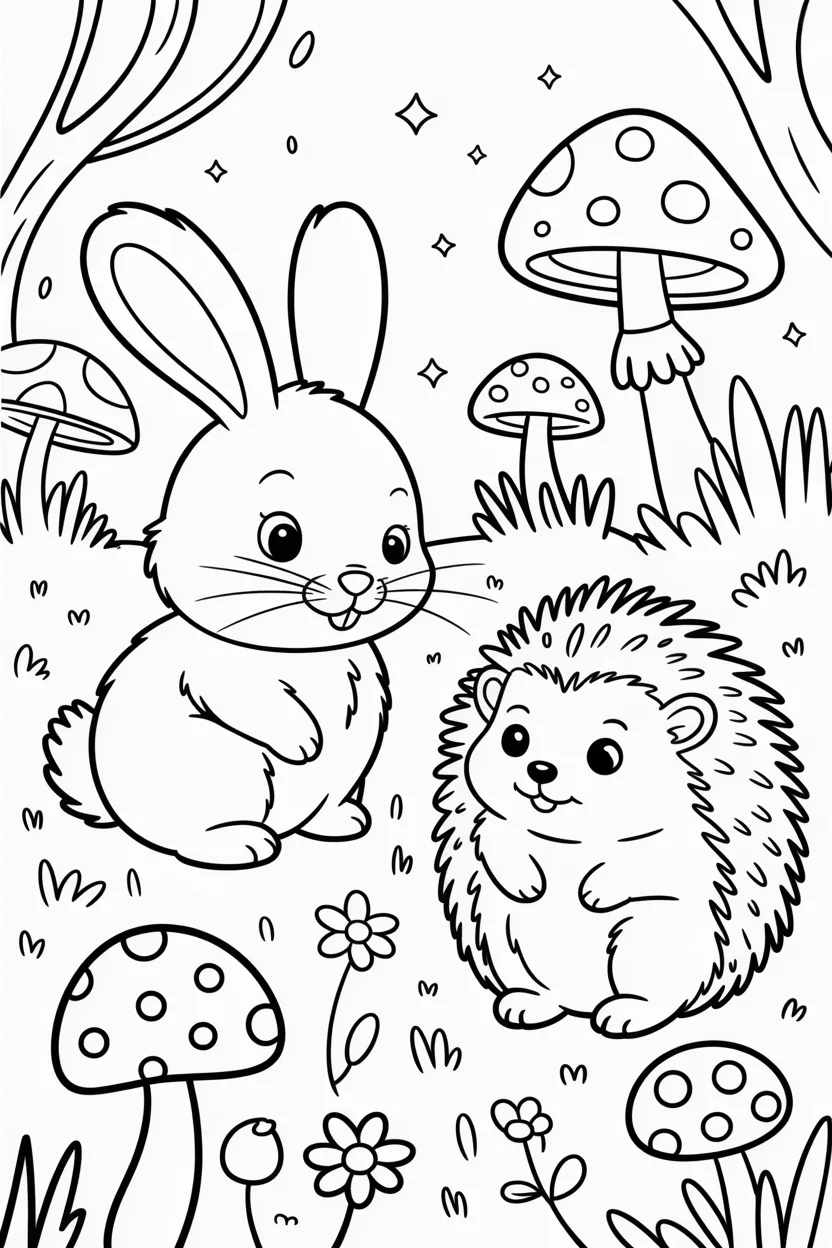 Cute animals coloring pages free printable