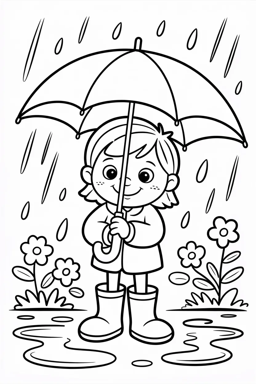 5 Spring coloring pages free printable