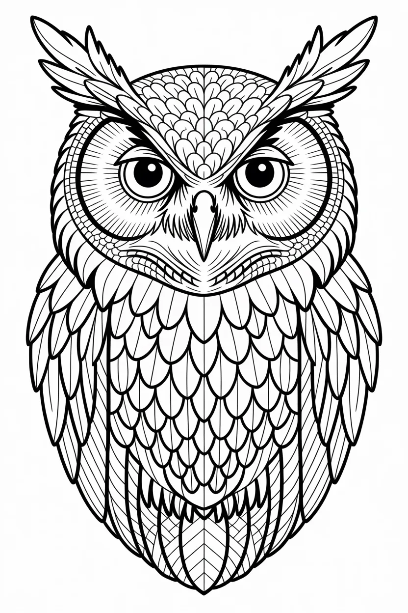 Owl Mandala coloring pages 