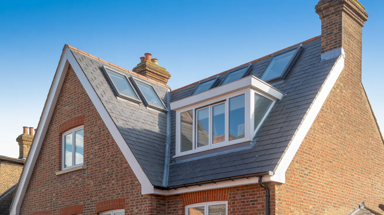 Hip-to-gable loft conversion with dormer and Velux skylights on a London semi-detached house