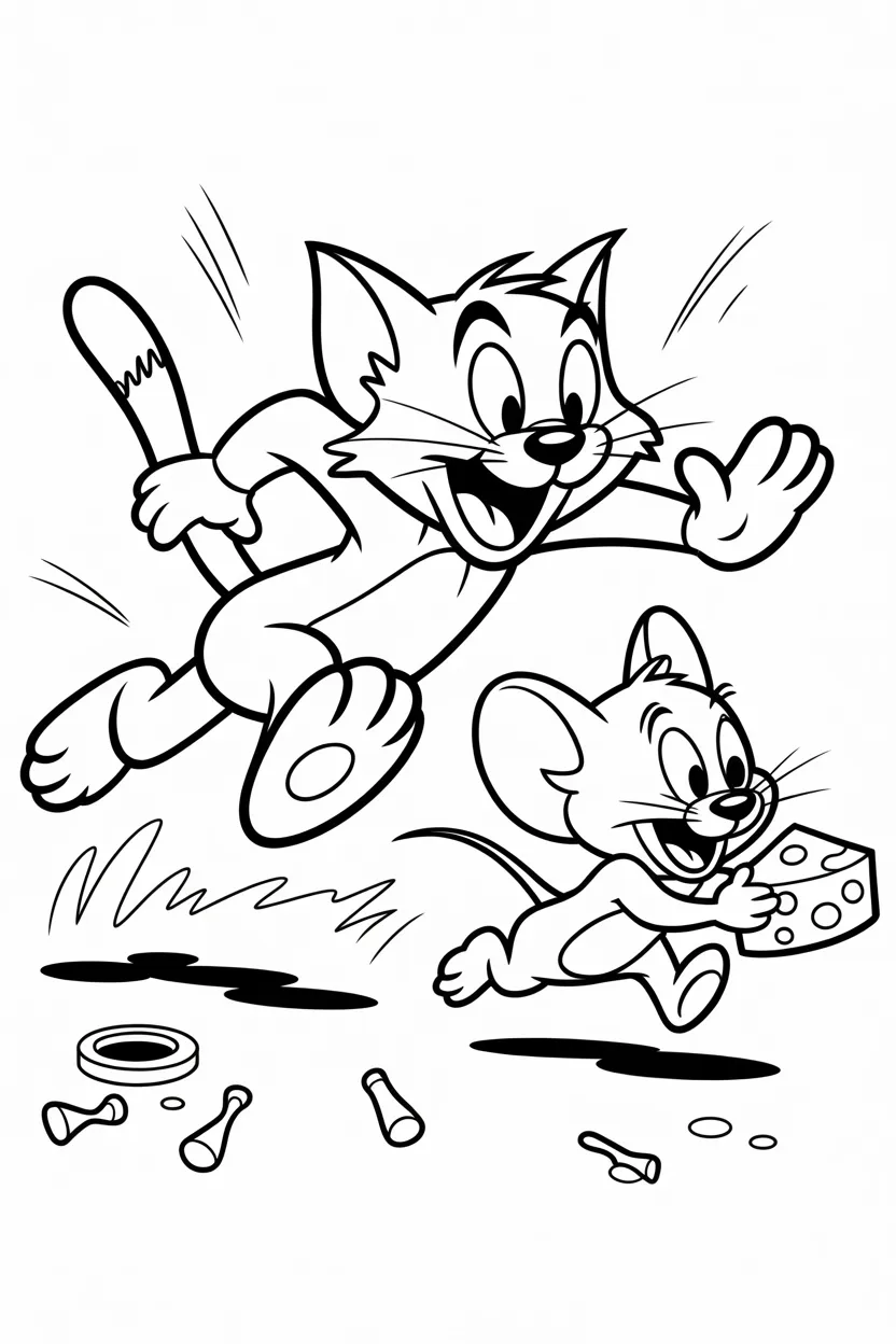 tom and jerry coloring pages free printable