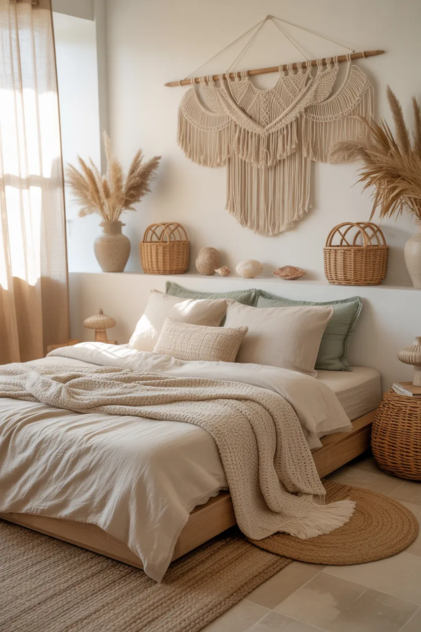 Coastal Boho Bedroom Decor