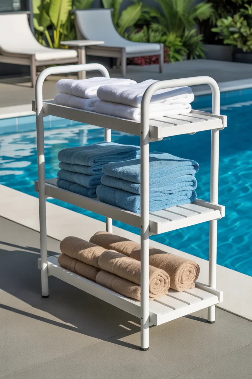 Pool Towel Rack Ideas
