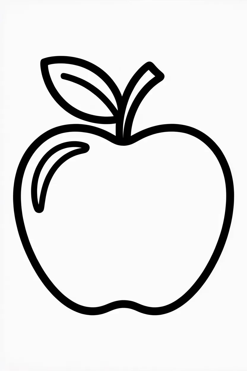 5 Apple coloring pages free printable