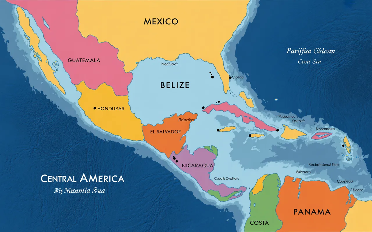 Carte Amérique centrale